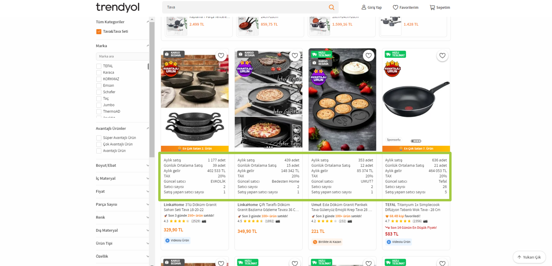 kitchenware on trendyol