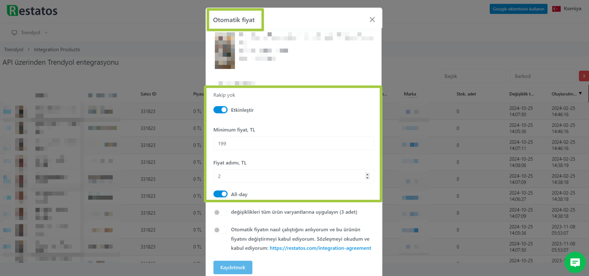 Trendyol Otomatik Fiyatlandırma